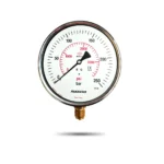 PAKKENS მანომეტრი Ø160 / 0-100bar / CL.1,6 , 1/2" , ქვედა მიერთებით